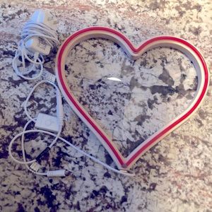 Red Neon Heart Brand New